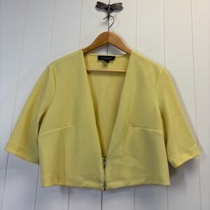 Vintage Perceptions New York Cropped Quiet Luxury Jacket Size XL Textured Chic